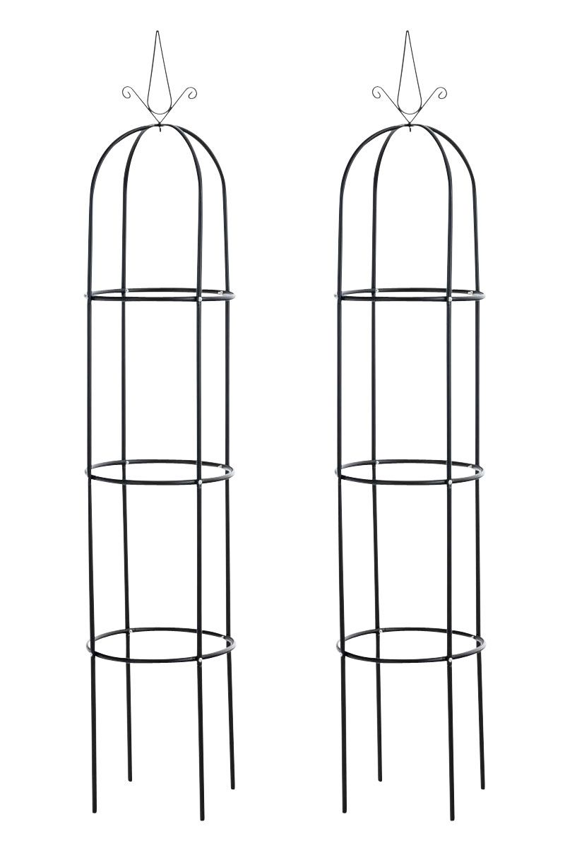 2er Set Rosensäule Romantika schwarz