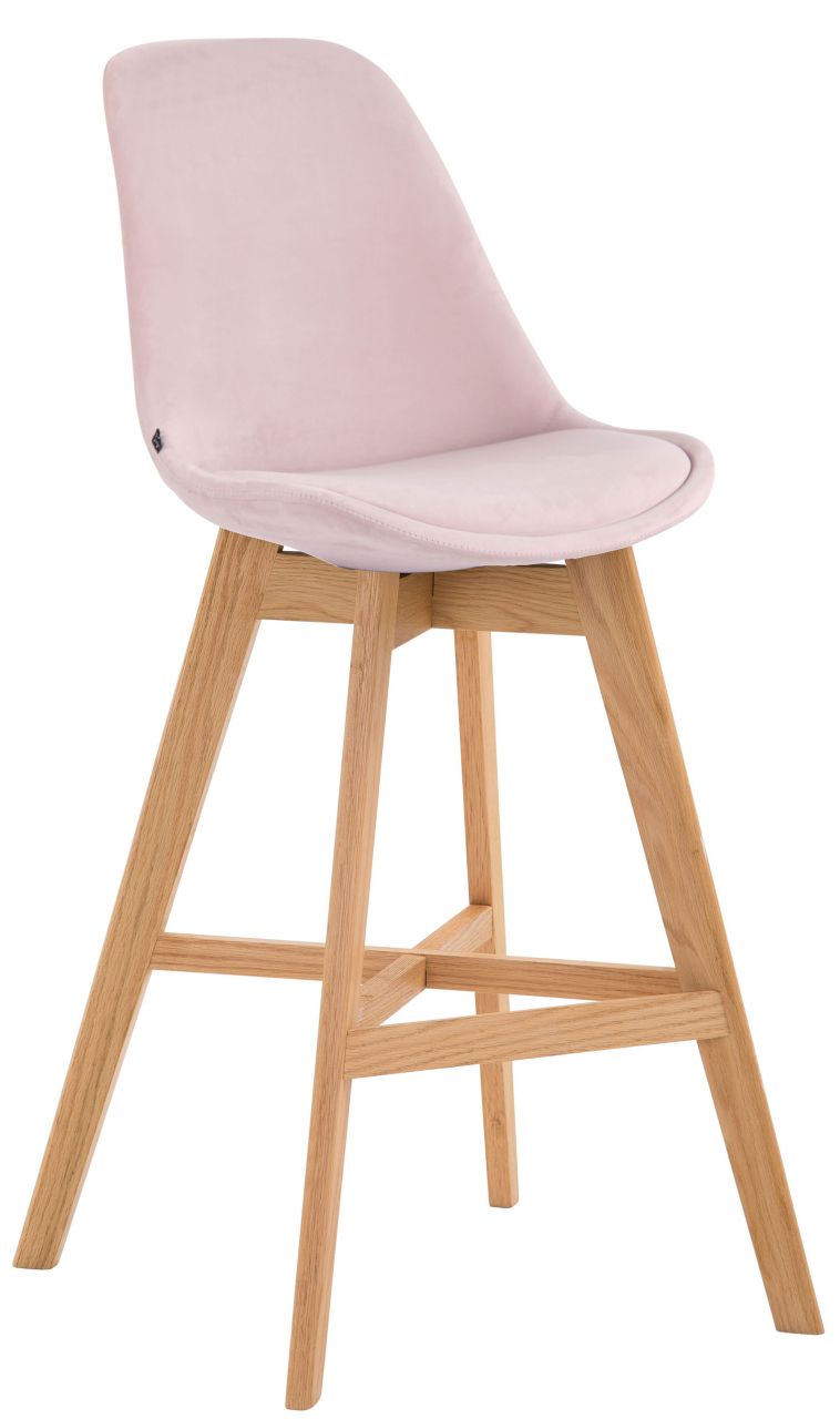 Barhocker Cannes Samt natura pink