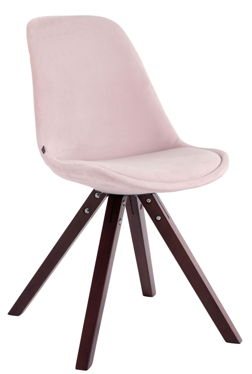 Besucherstuhl Toulouse Samt Square cappuccino pink