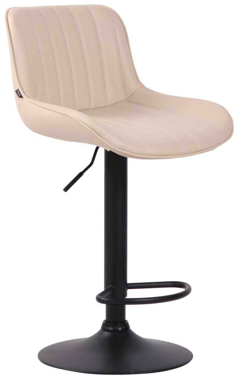 Barhocker Lentini Kunstleder schwarz creme