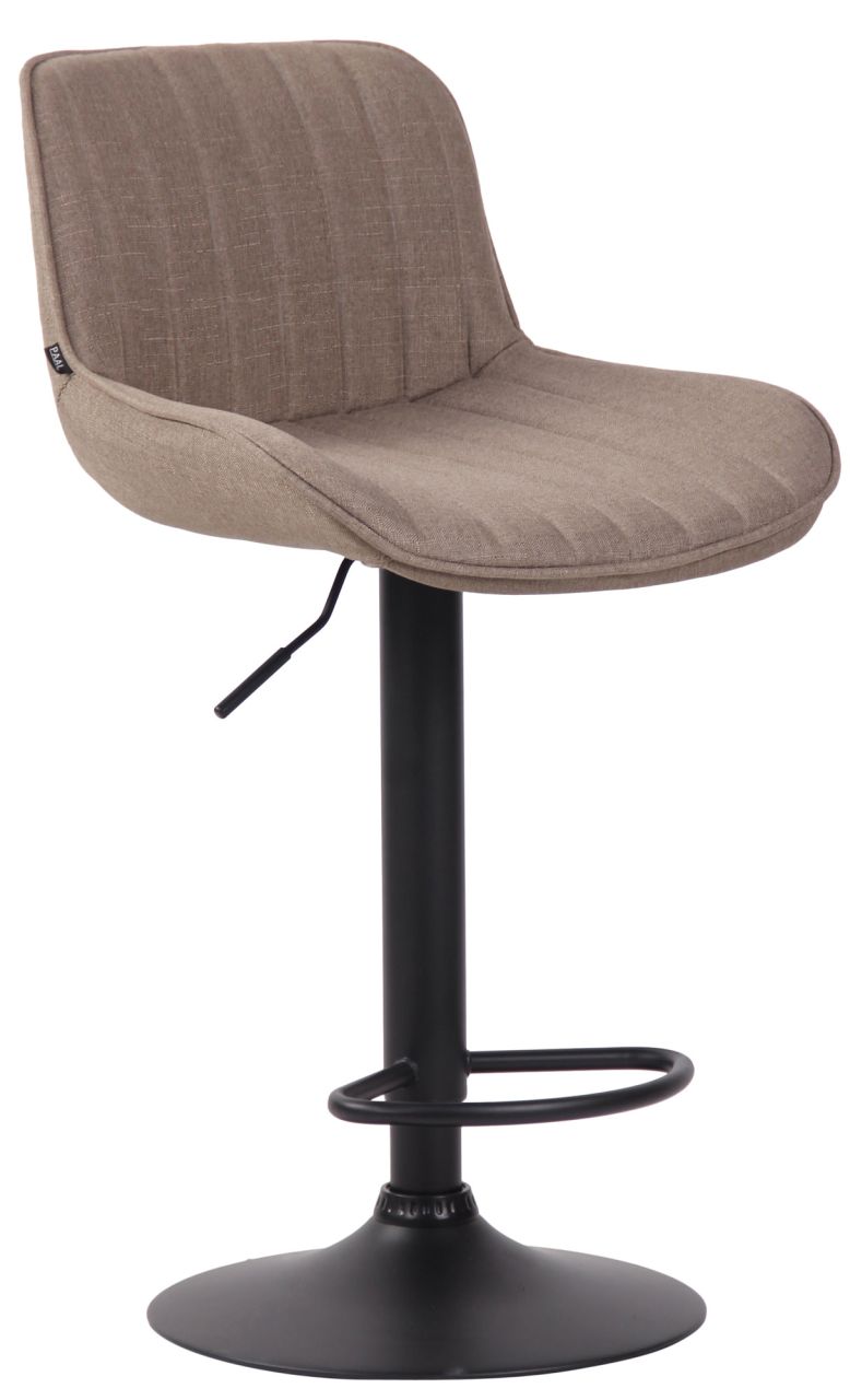 Barhocker Lentini Stoff schwarz taupe