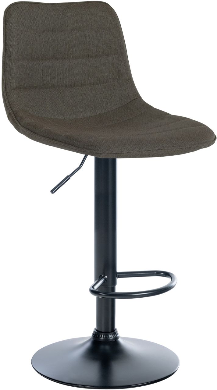 Barhocker Lex Stoff Schwarz taupe