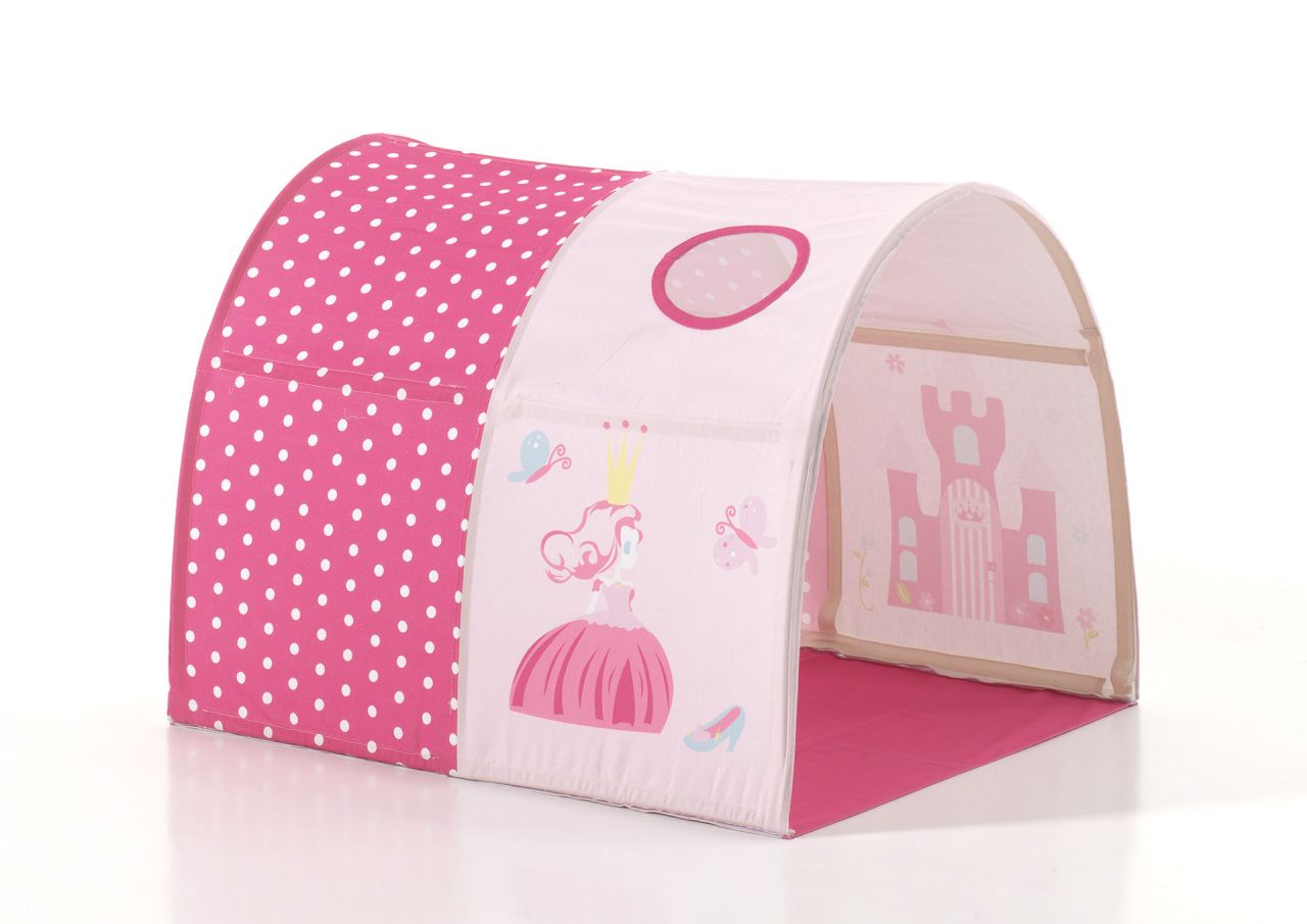 Tunnel Spielbetttunnel Spieltunnel Spielzelt Betttunnel Prinzessin Schloss rosa