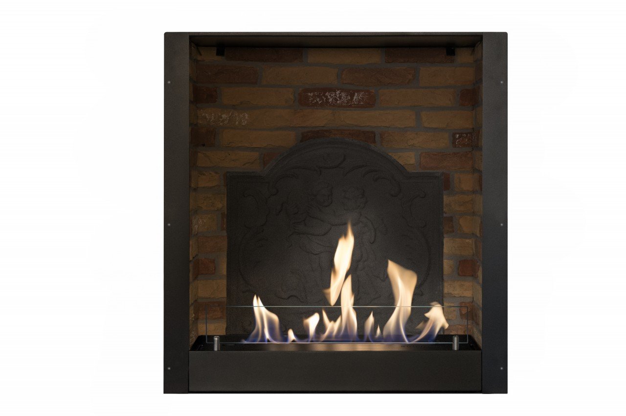 Xaralyn Bausatz L (75 x 69 x 23 cm) Bio Flame Einsatz mit Steinmotiv und Medaillon