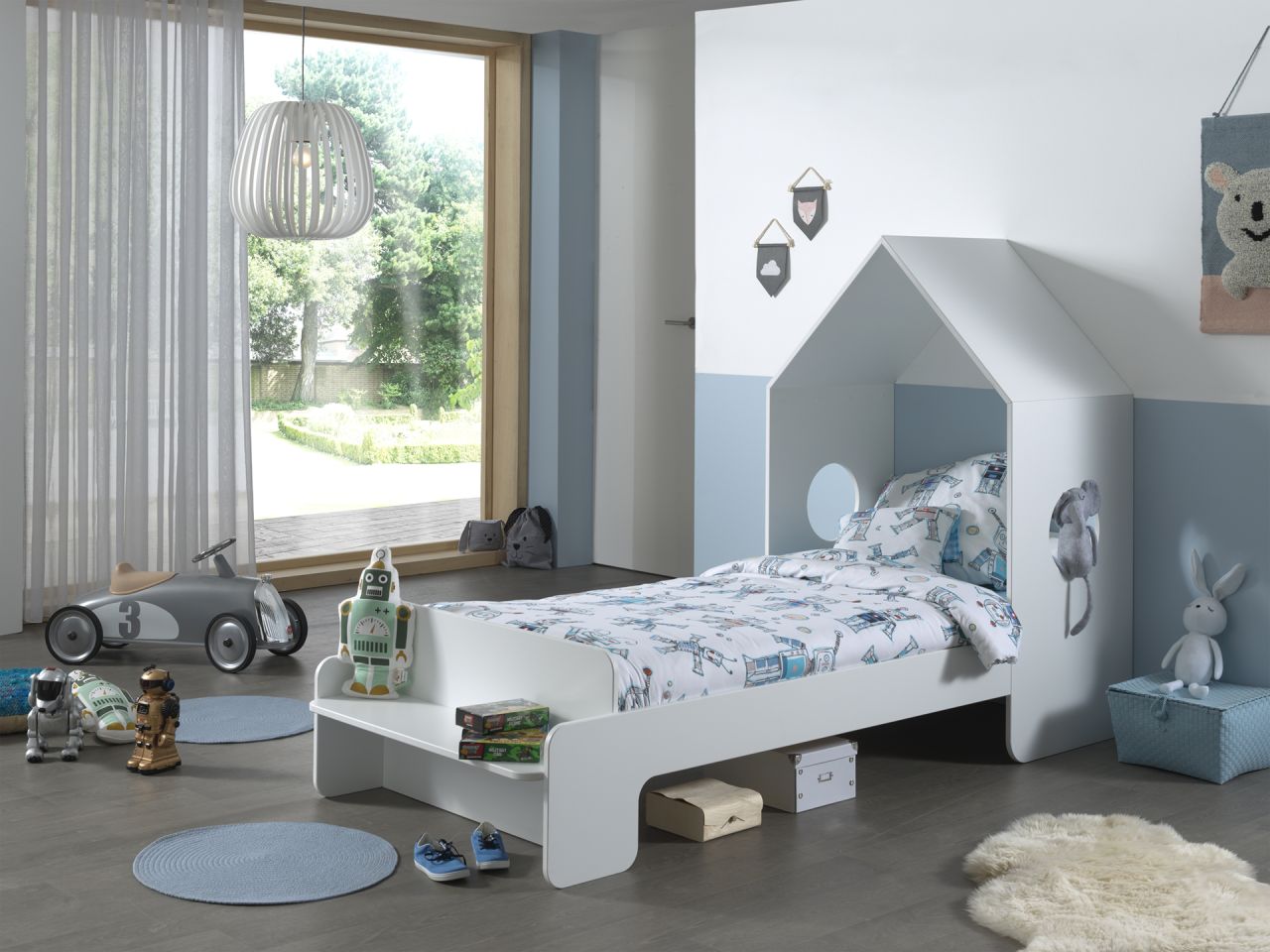 Vipack: Hausbett „CASAMI“ mit Lattenrost 90 x 200 – Kinder-/ Jugendbett- Weiß
