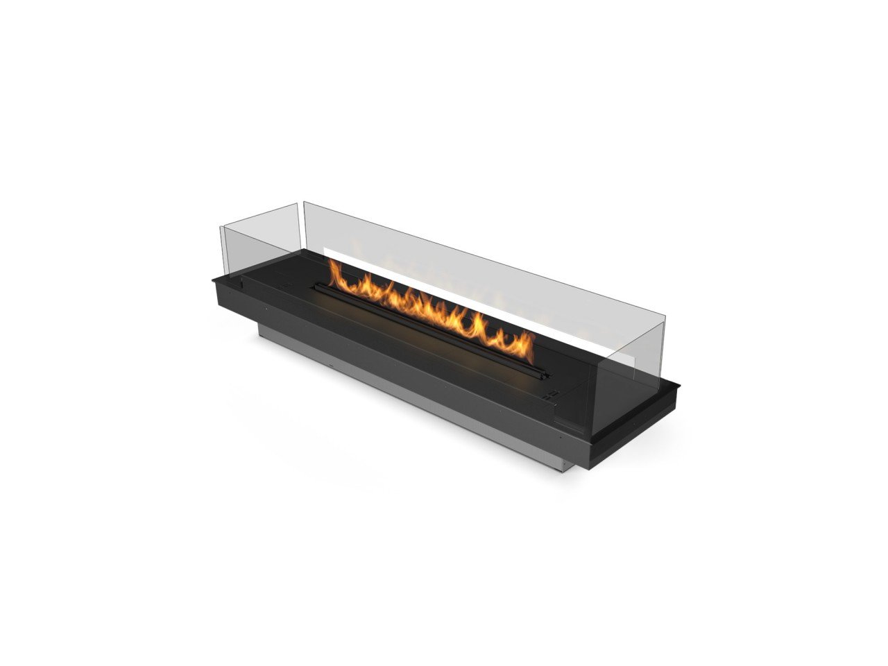 Planika FLA4 Schwarz (Fire Line Automatic 4) Automatischer Ethanol Brenner FLA4 1190 ohne Holzdekoration