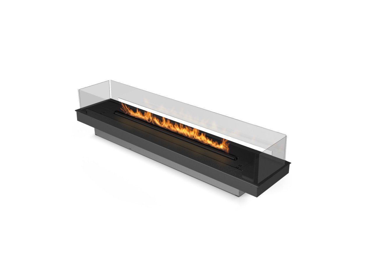 Planika FLA4 Schwarz (Fire Line Automatic 4) Automatischer Ethanol Brenner FLA4 1490 ohne Holzdekoration