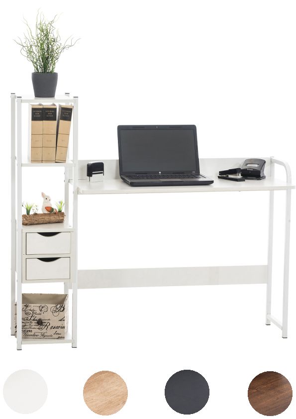 Schreibtisch+Schubladen+Regal- Bürotisch PC Home Office-versch. Farben