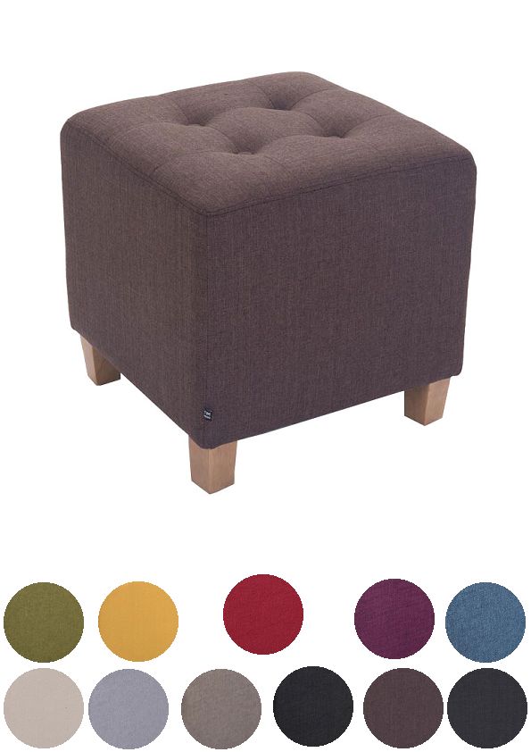 Sitzhocker Stoff-Polsterhocker Pouf Sitzwürfel -versch. Farben