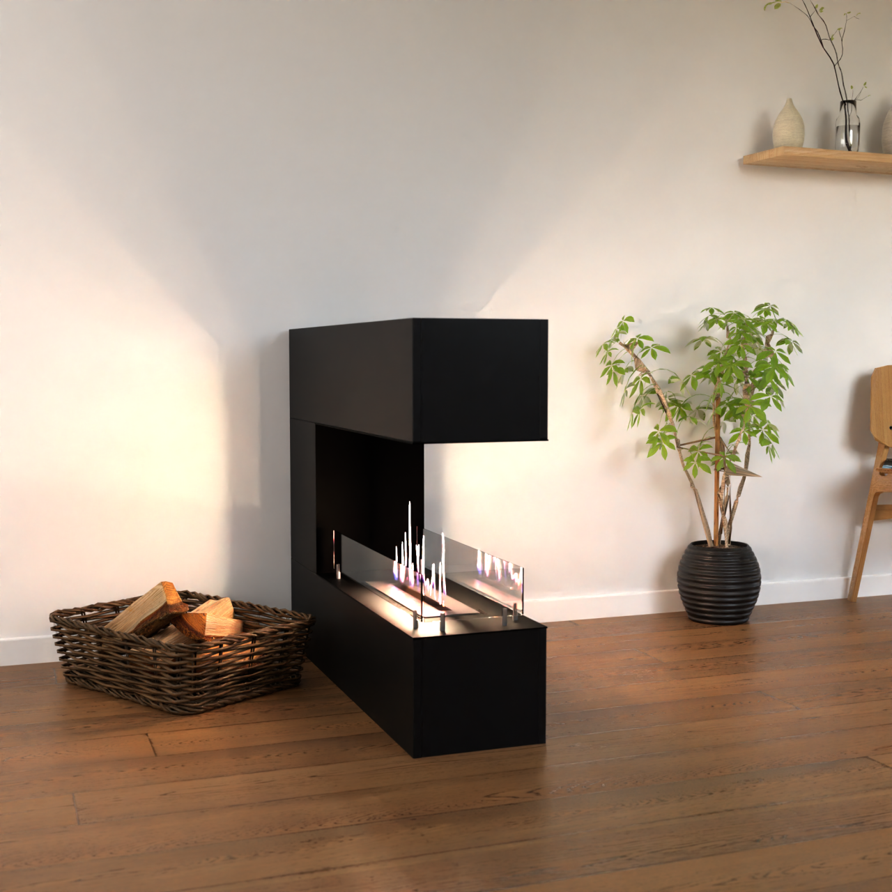 Glow Fire Orkland Mini Ethanolkamin Schwarz