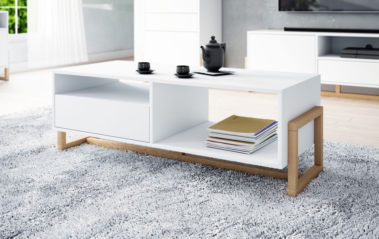 Couchtisch- Beistelltisch Sofatisch Coffee Table Wohnzimmertisch Sideboard- Weiß