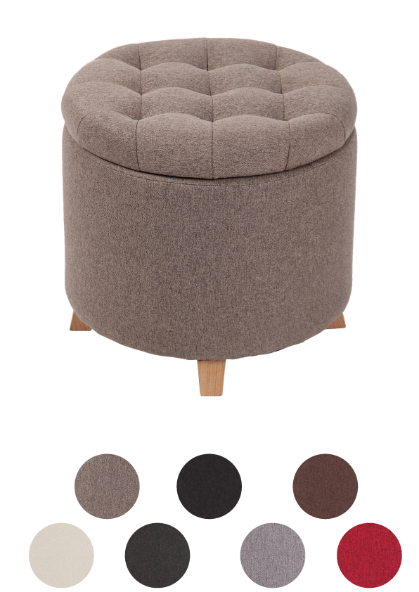 Sitzhocker mit Stauraum Stoff- Schminktischhocker Polsterhocker Sitzpouf