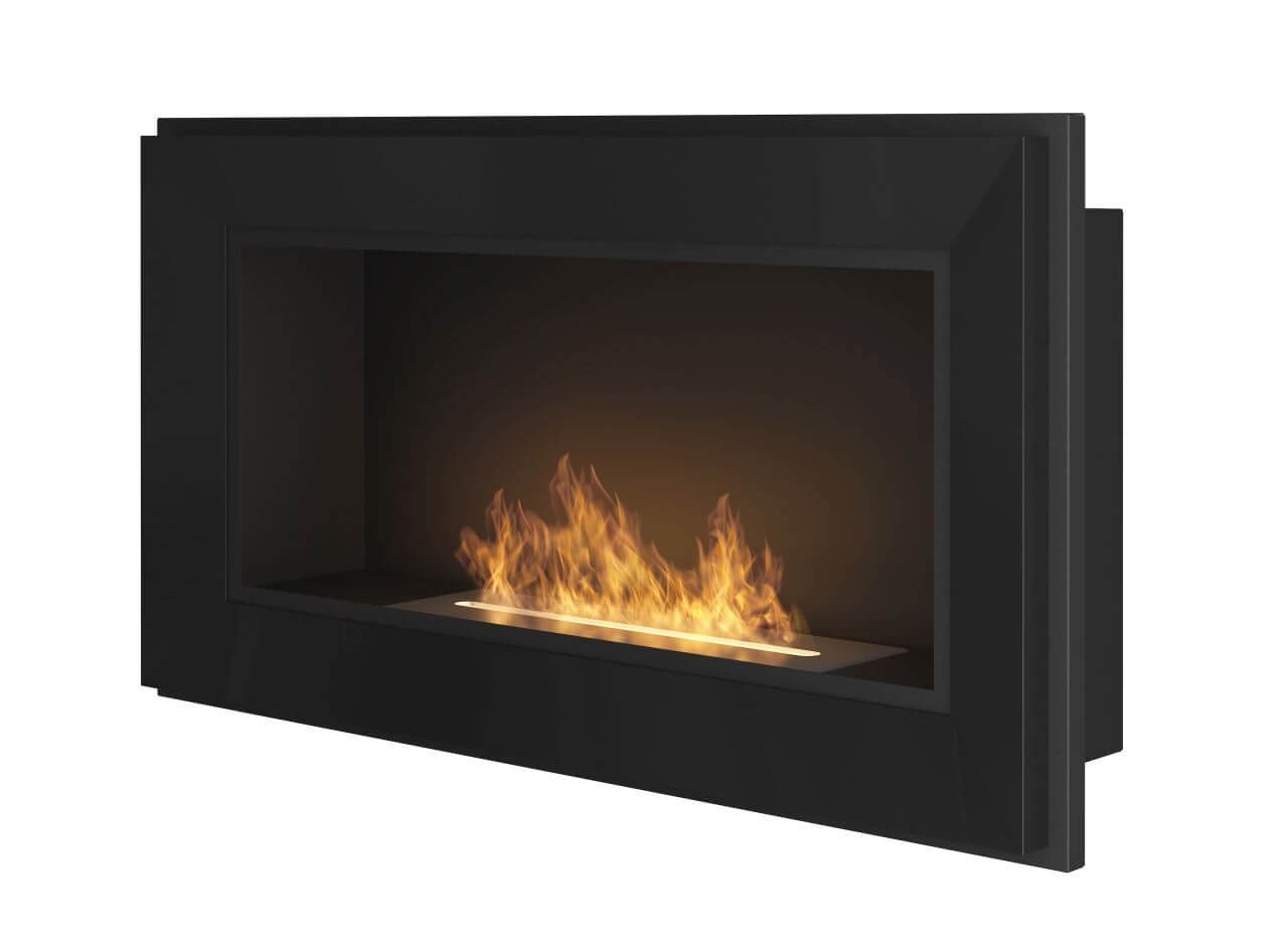 InFire Frame 900 Ethanolkamin Schwarz ohne Standard Schutzglas