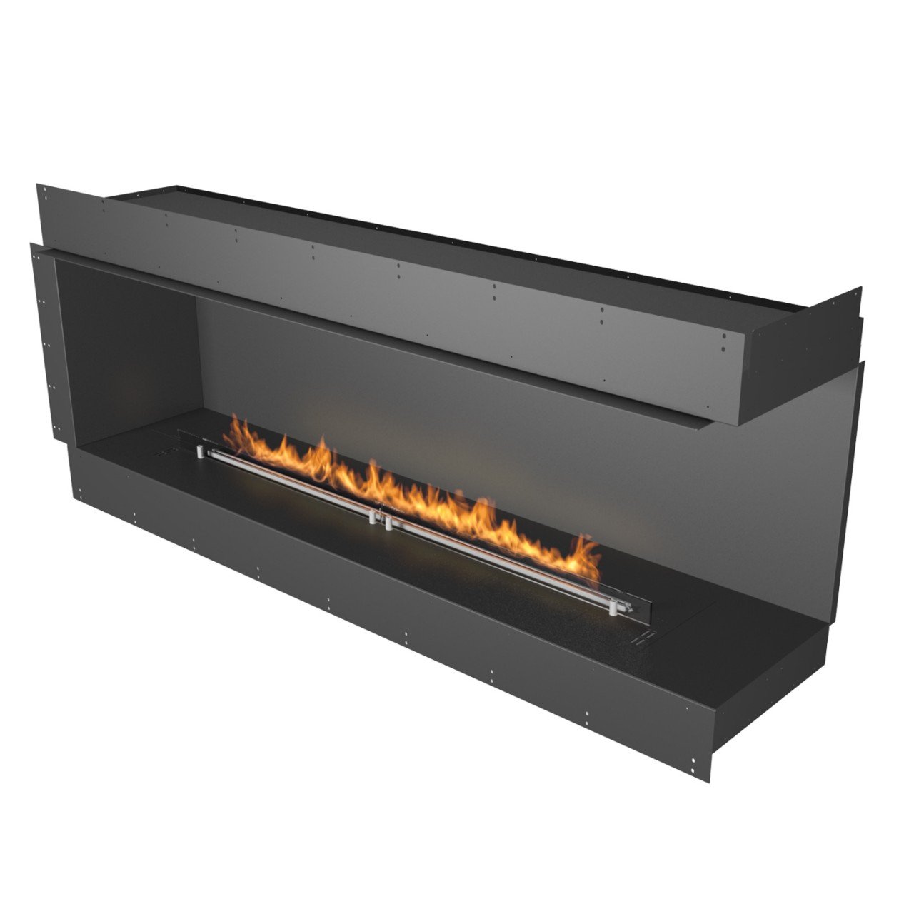 Planika Forma Firebox RIGHT-CORNER mit BEV Automatikbrenner FLA 3 Forma 1800