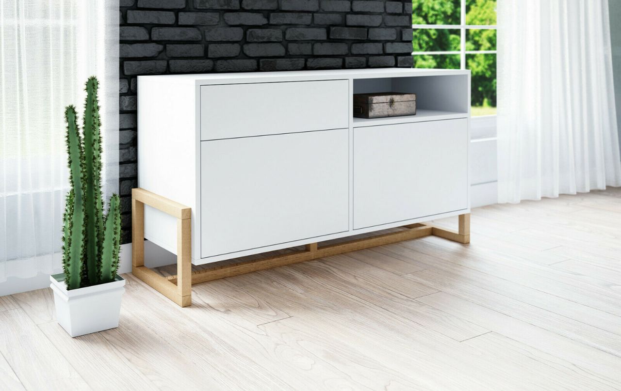 Kommode-Sideboard Highboard Anrichte Wohnmöbel Wohnzimmermöbel Schrank -Weiß