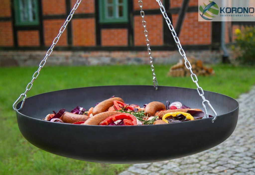 Schwenkwok Gartengrill Schwenkpfanne Stahlpfanne – Wokgrill 60 cm