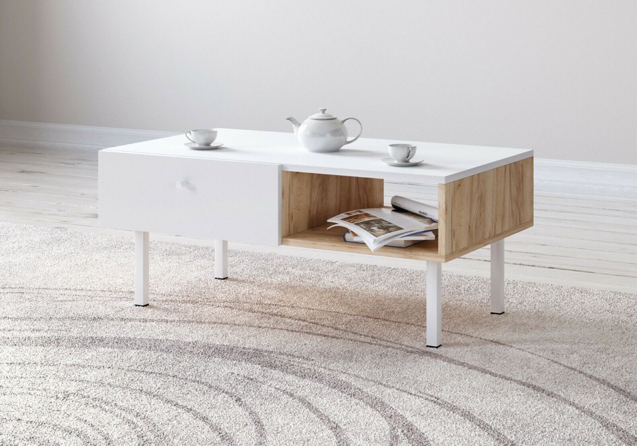 Couchtisch -Beistelltisch Sofatisch Coffee Table Wohnzimmertisch Sideboard- Weiß