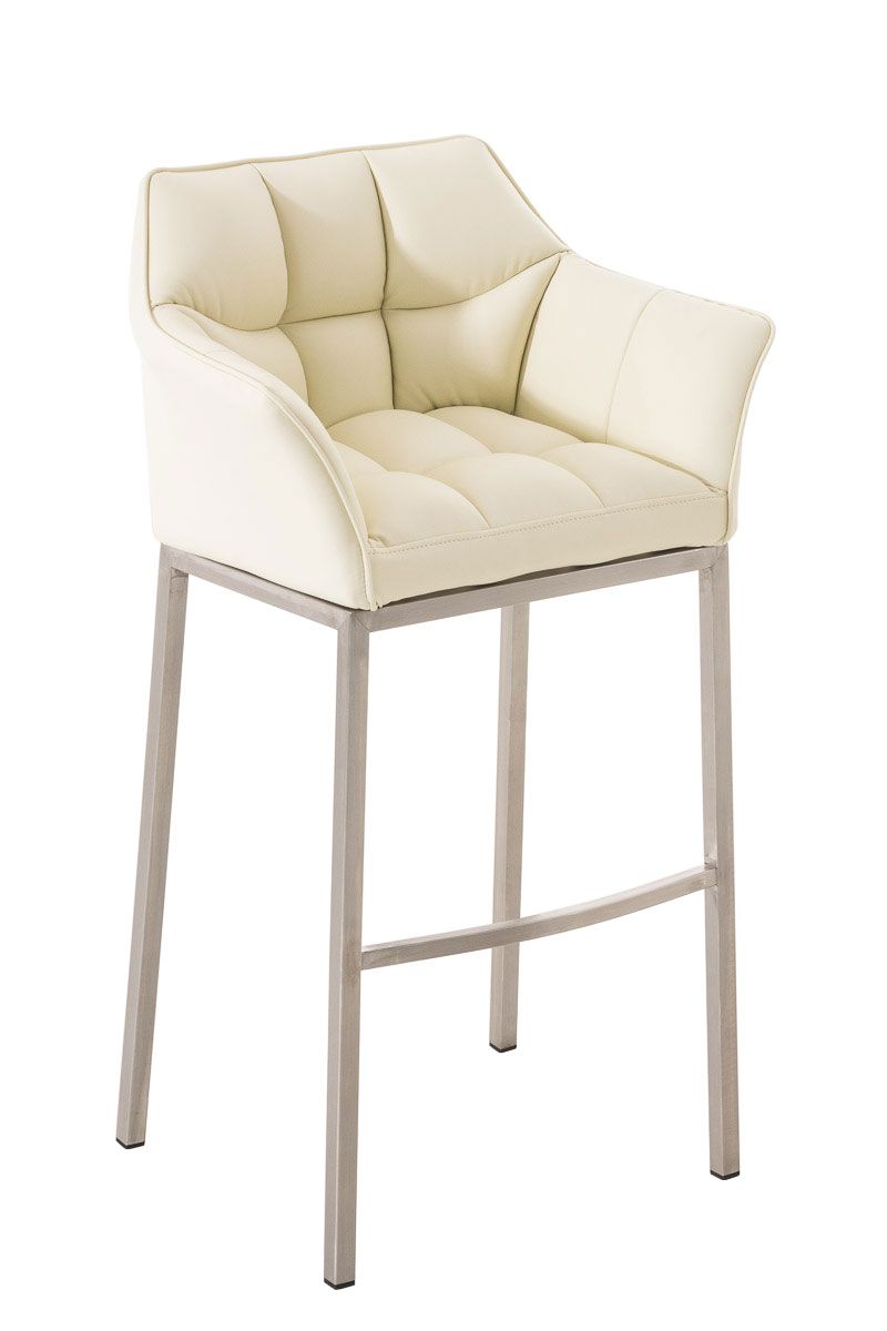 Barhocker Damaso E mit 4-Fuß Gestell creme