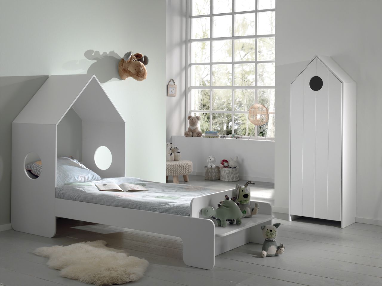 Vipack: Artikelset „CASAMI“ 2- Teilig- Kinderbett Wäscheschrank -Weiß