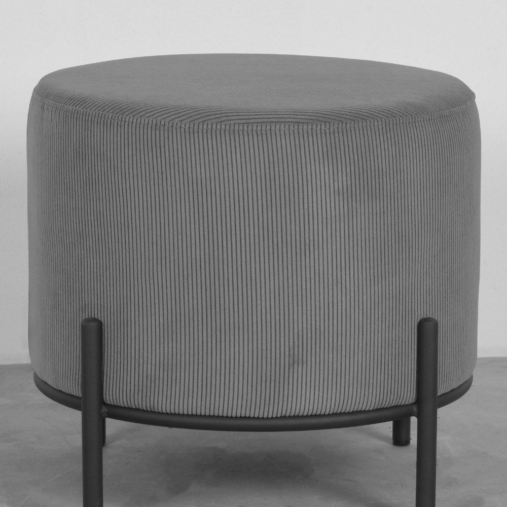 RINGO-Living Hocker Healani in Grau aus Cord 410x460mm