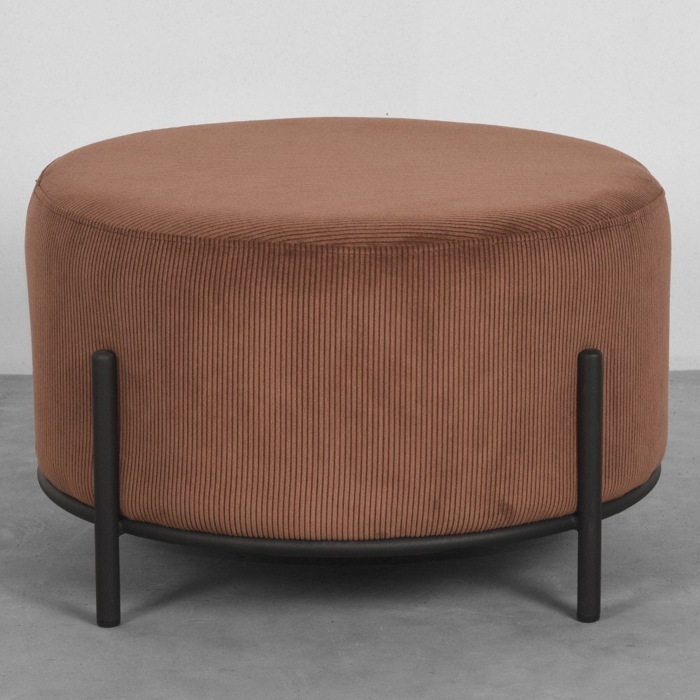 RINGO-Living Hocker Healani in Rostfarbig aus Cord 340x570mm