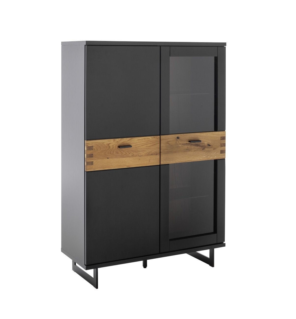 Highboard 90 cm anthrazit + Wildeiche TL3100