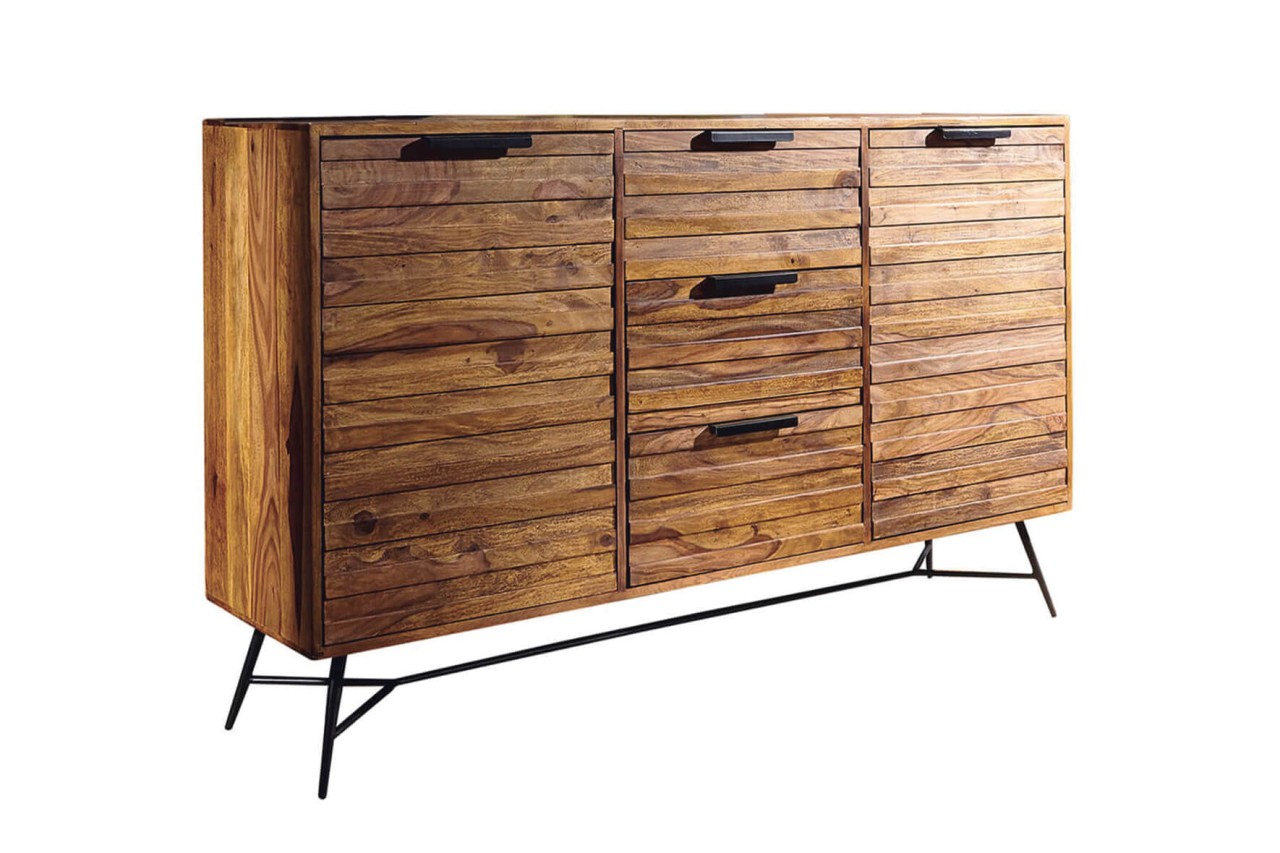 tinkaro Sideboard NALI Kommode Anrichte industrial Sheesham Möbel