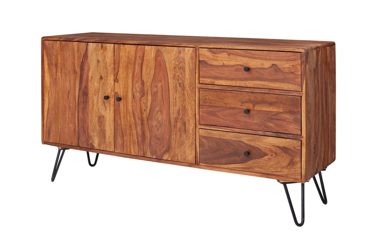 tinkaro Sideboard UMAR Anrichte Sheesham große Kommode Holz