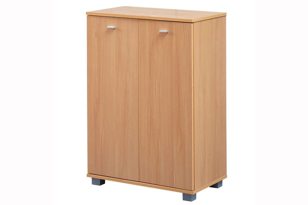 tinkaro Schuhschrank eckig GEZA Holz Schuhregal Braun