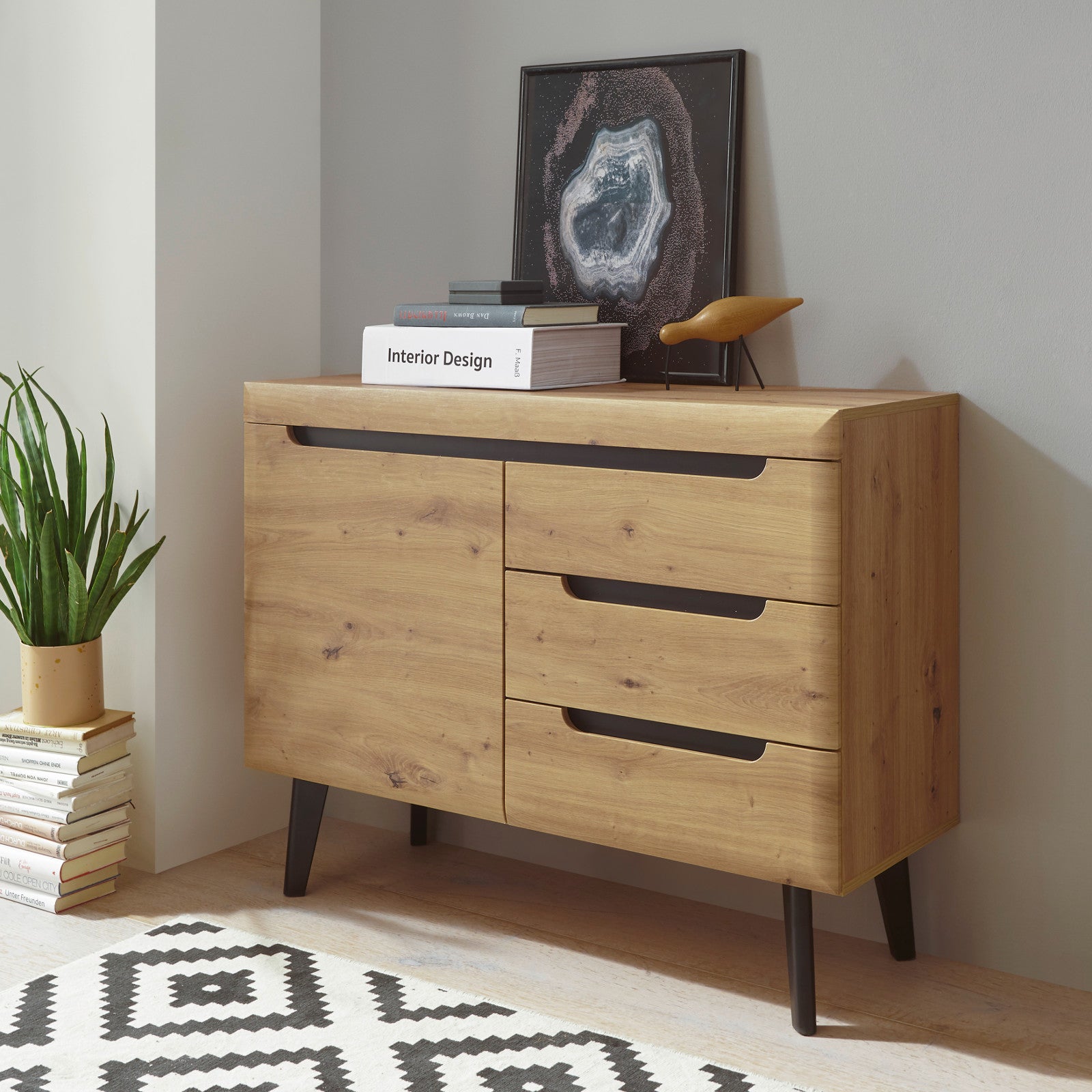 Sideboard 107 cm 1-türig Eiche Tonder