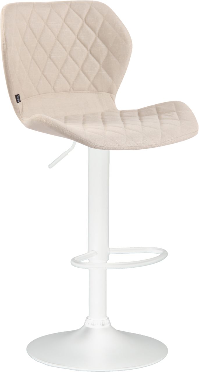 Barhocker Cork Stoff weiß creme