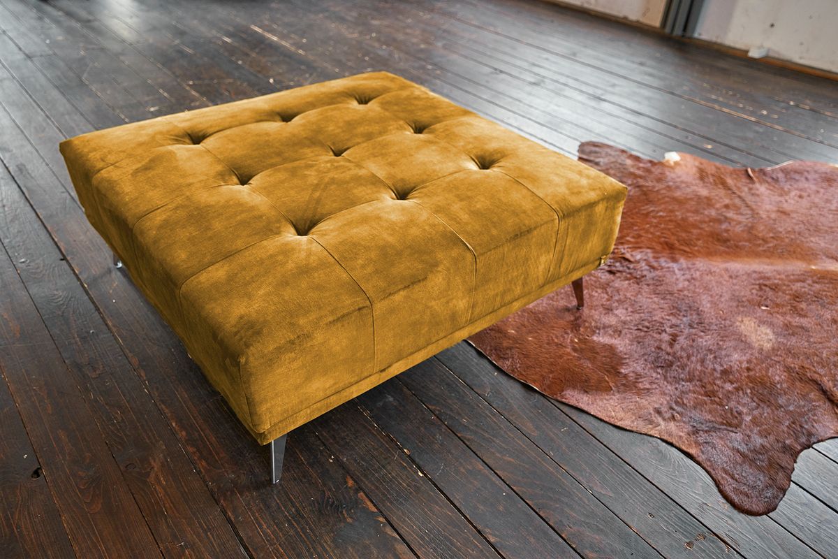 KAWOLA Hocker WIOLO velvet cognac