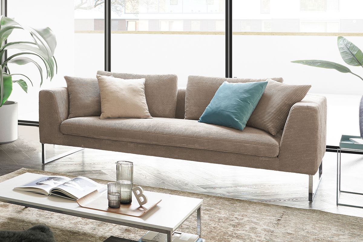 KAWOLA Sofa ARIAN Cord taupe