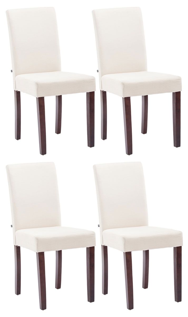 4er Set Esszimmerstuhl Ina Stoff cappuccino creme