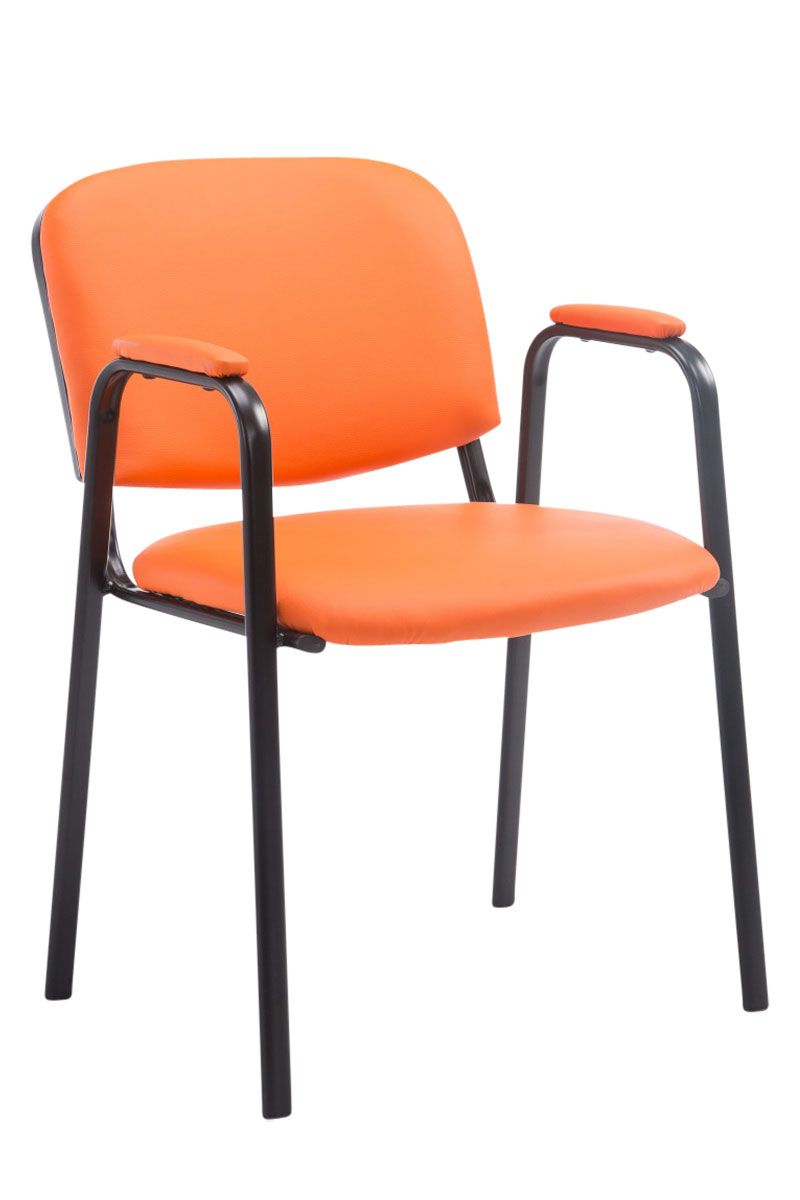 Besucherstuhl Ken PRO Kunstleder orange