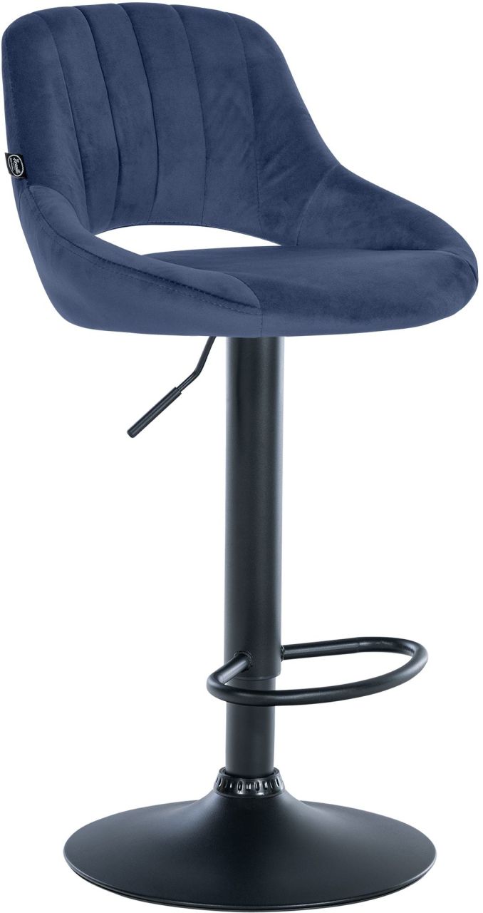 Barhocker Milet Samt schwarz blau