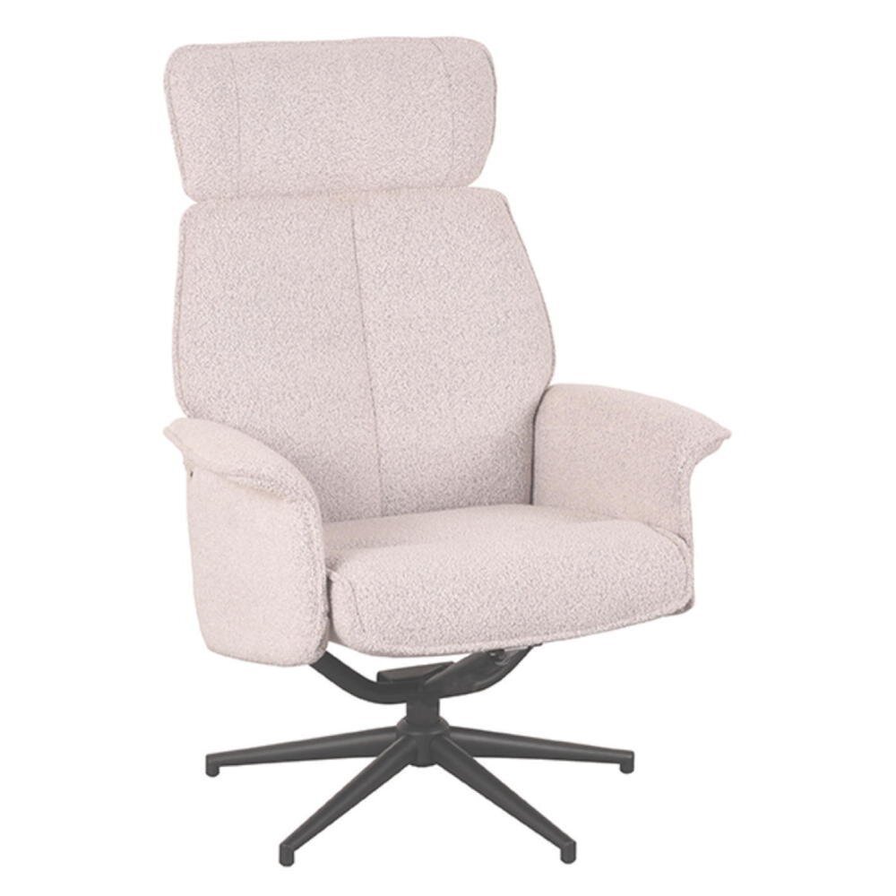 RINGO-Living Sessel Vica in Creme Boucle exkl. Hocker