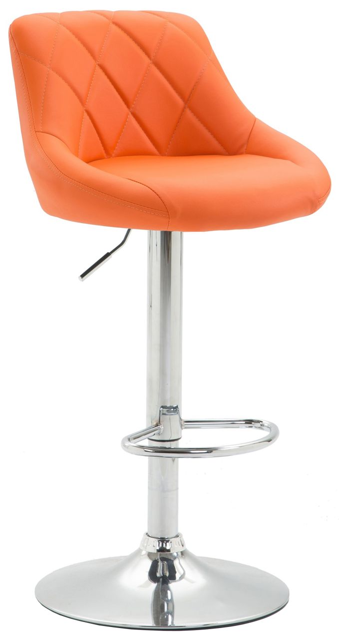 Barhocker Lazio Kunstleder chrom orange