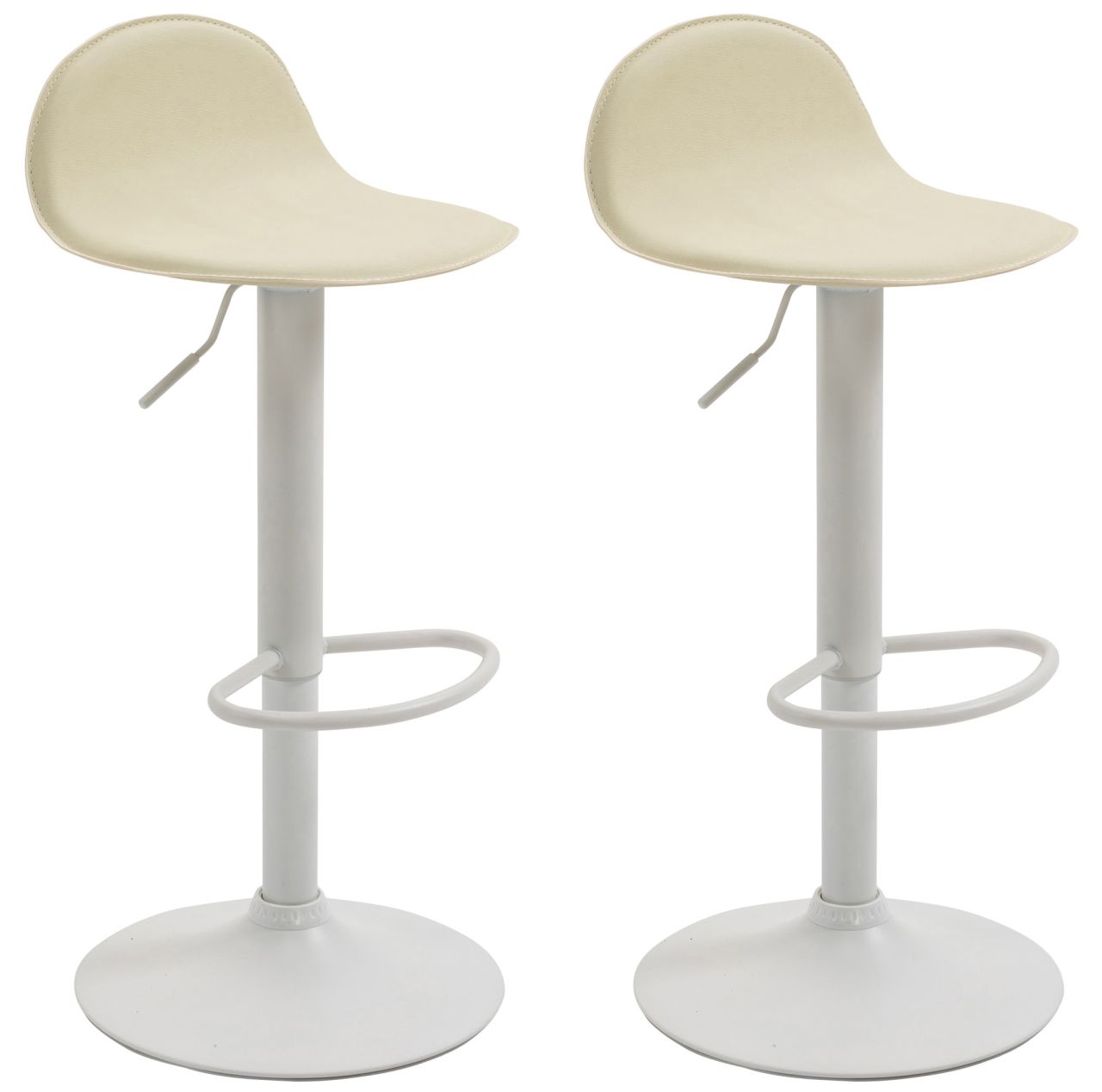 2er Set Barhocker Lana V2 weiß creme