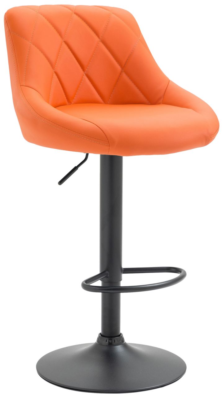 Barhocker Lazio Kunstleder schwarz orange