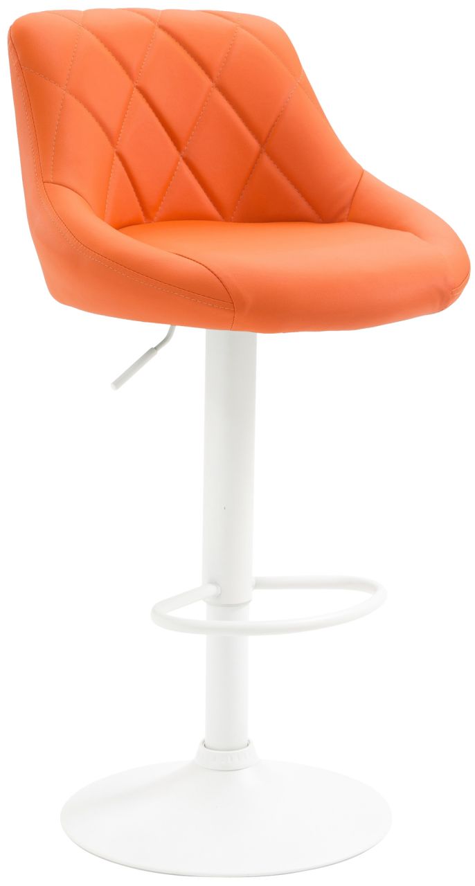 Barhocker Lazio Kunstleder weiß orange