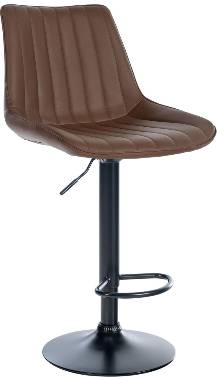 Barhocker Toni Kunstleder schwarz braun