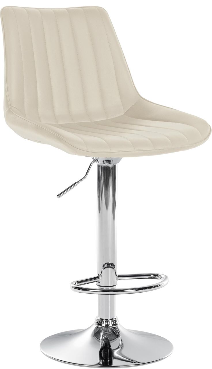 Barhocker Toni Kunstleder chrom creme