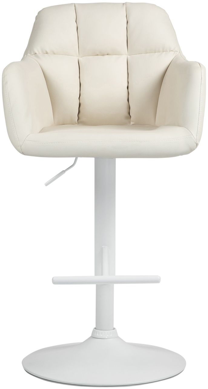 Barhocker Natoma Kunstleder weiß creme