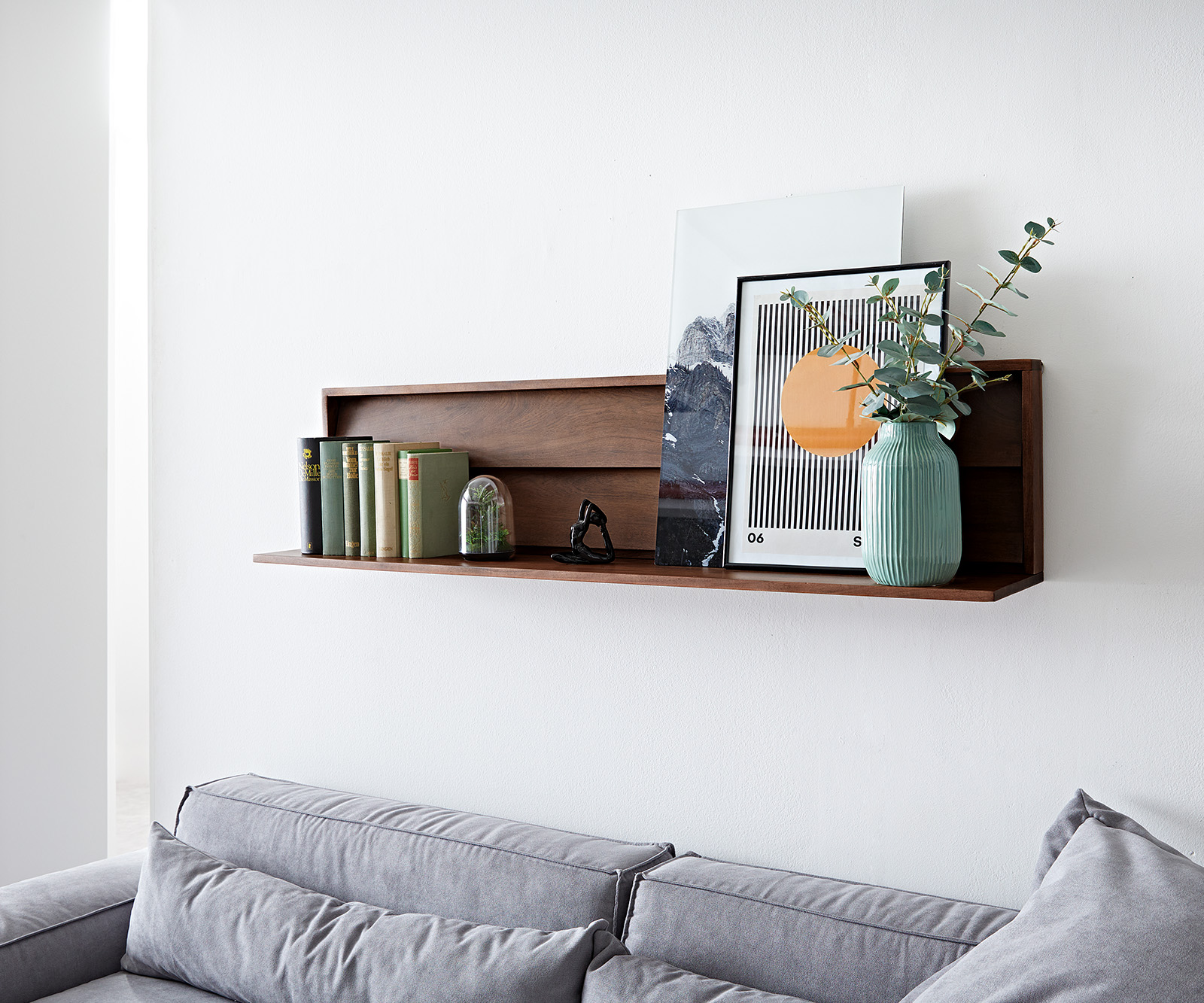 DELIFE Wandboard Eloi 140×25 cm Akazie Braun, Wandregale