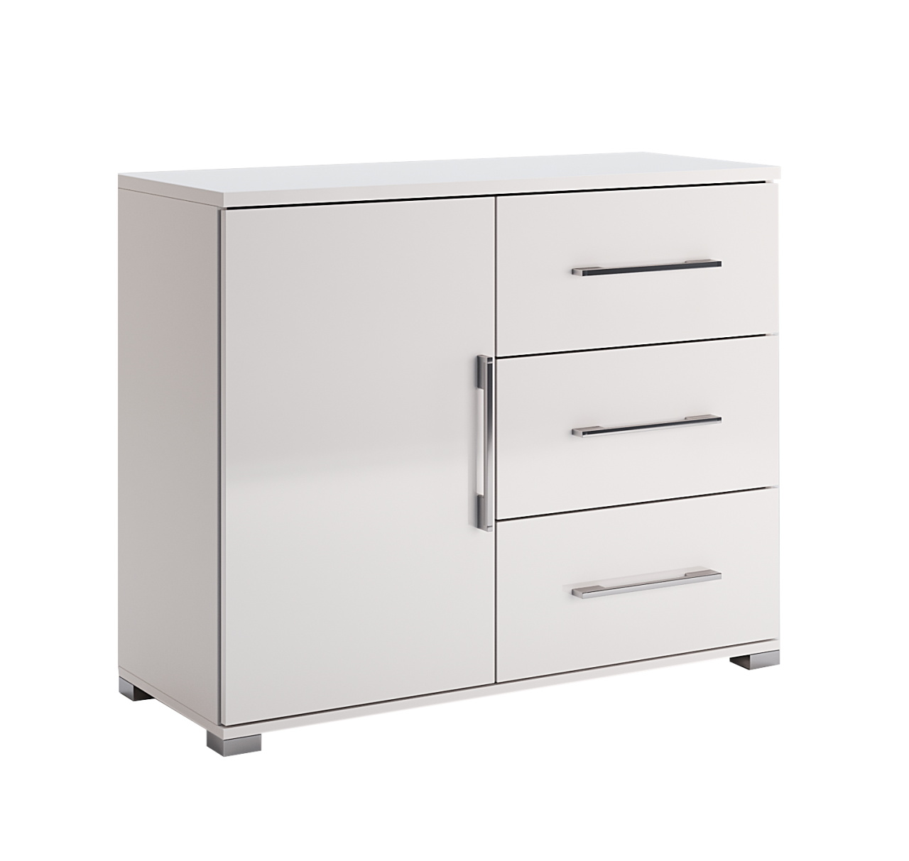 Sideboard Kommode 1T/3S Highboard Anrichte Wohnmöbel Schlafzimmermöbel Weiß