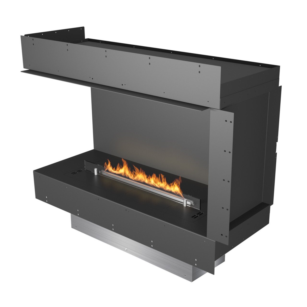 Planika Forma Firebox LEFT-CORNER mit BEV Automatikbrenner FLA 4+ Forma 800