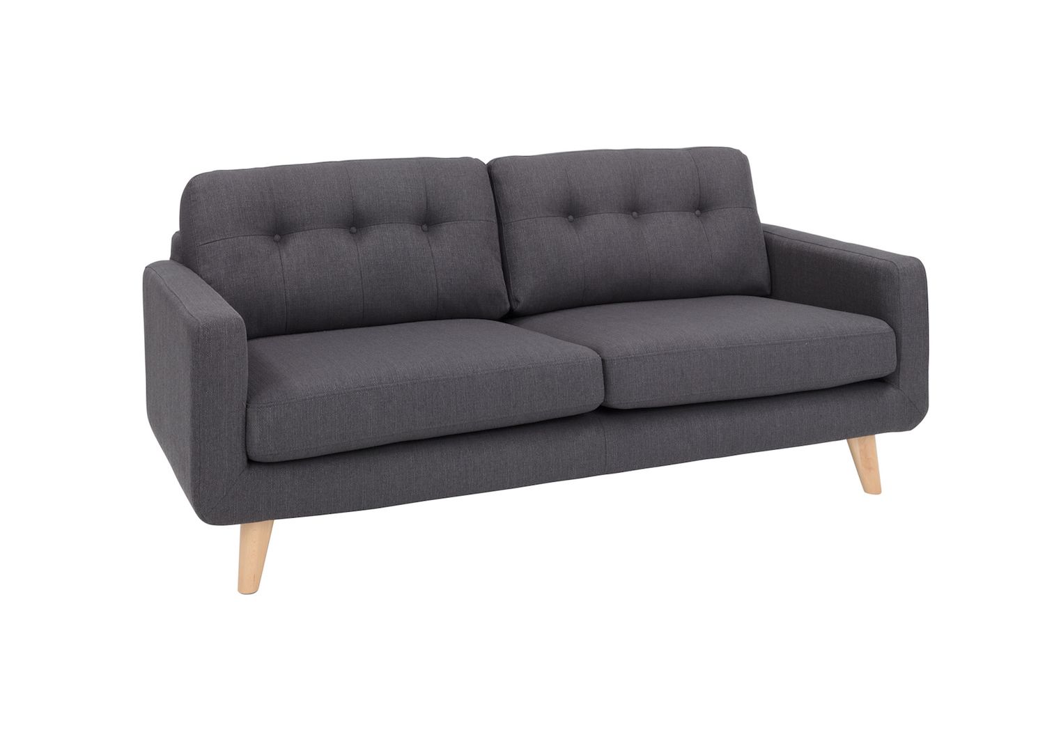 KAWOLA Sofa ALEXO Stoff anthrazit