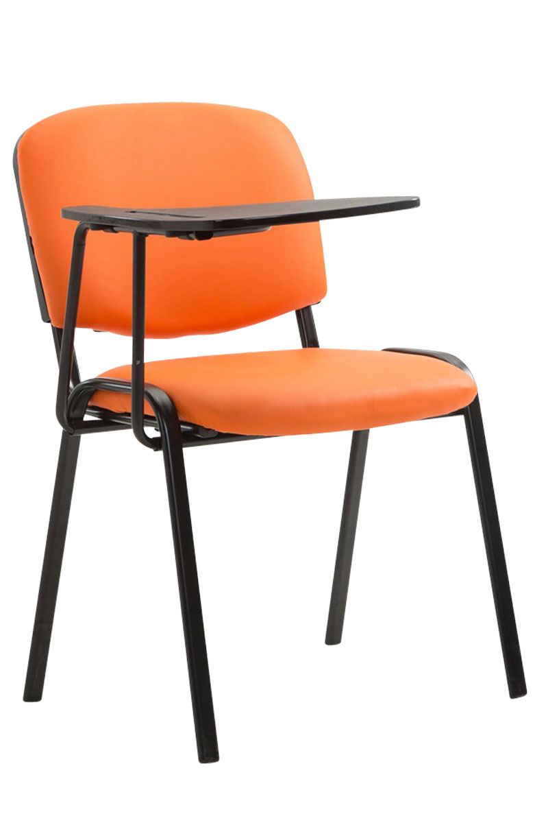 Stuhl Ken mit Klapptisch Kunstleder orange