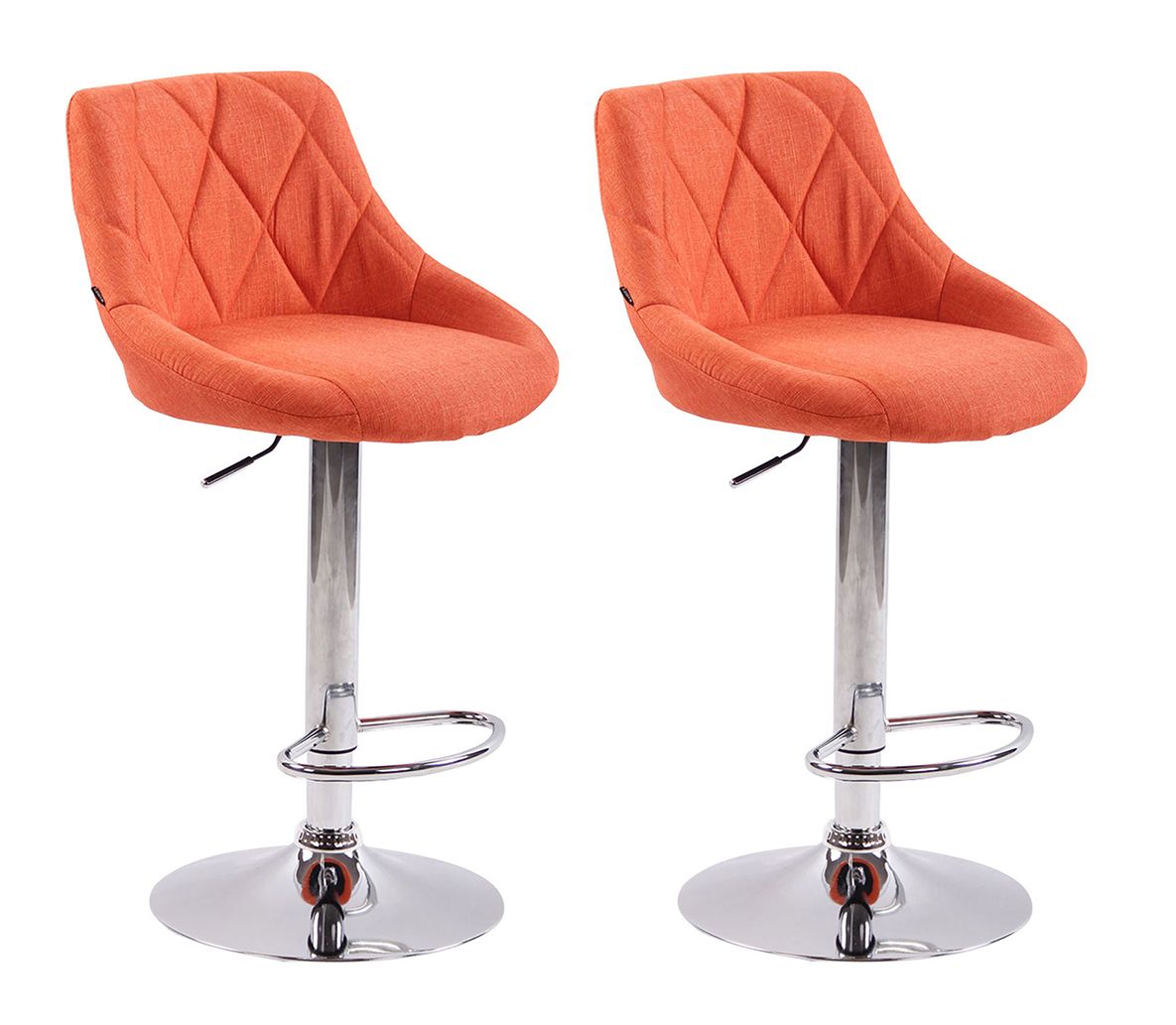 2er Set Barhocker Lazio Stoff orange